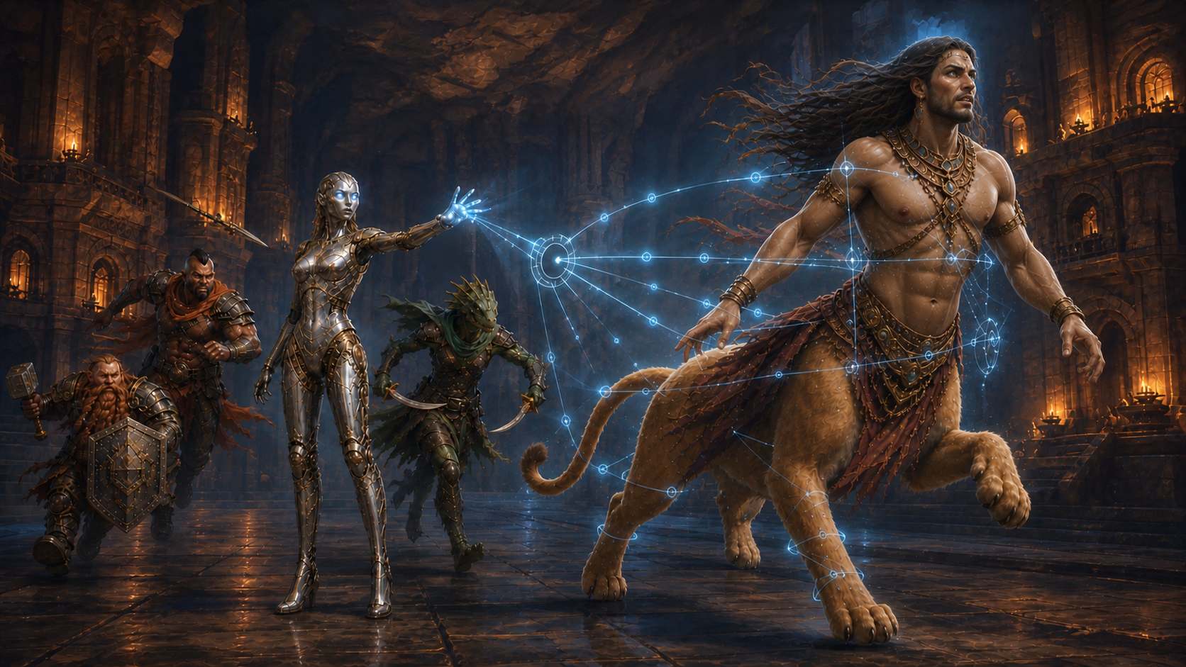 Cardonal paralyses a fleeing Lamia in Hammerguard