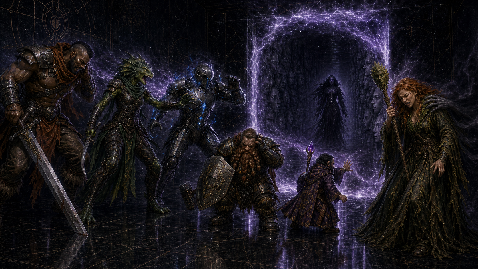 The party opens the portal into Valentinhide's house
