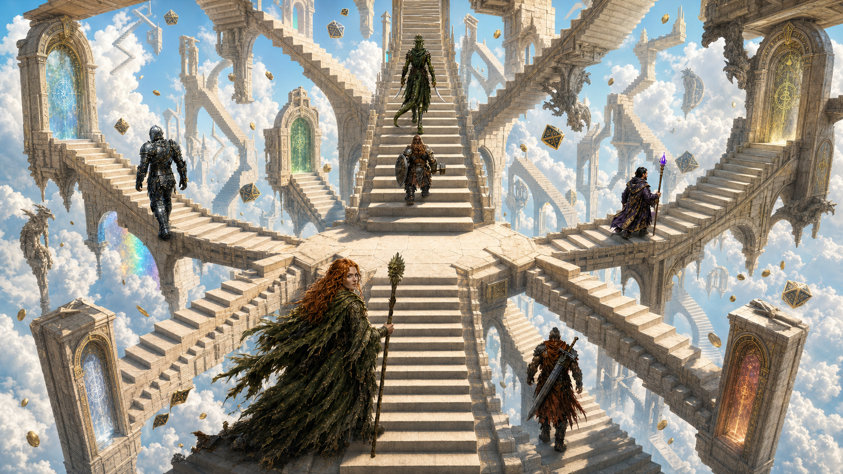 The party takes six paths through Bridged's domain