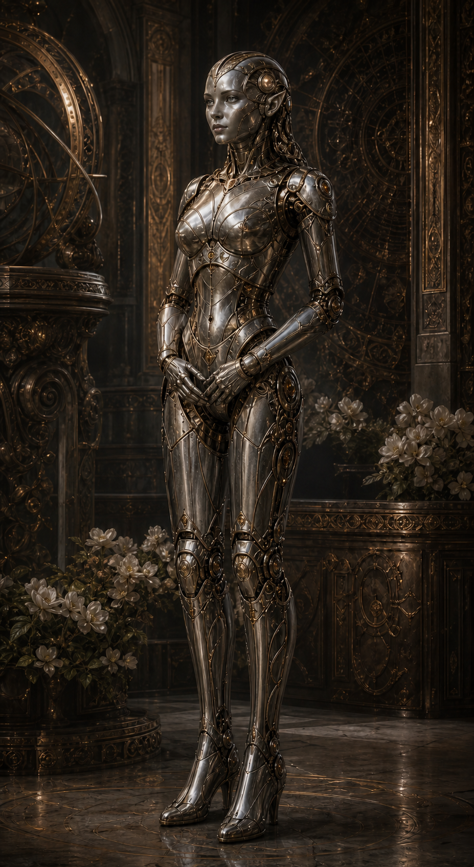 Valenth Cardonal in her ornate articulated construct body